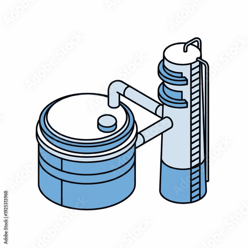 Water Filter System Illustration Clean Drinking Water.