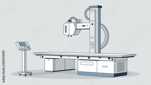 Modern Medical X Ray Machine Illustration