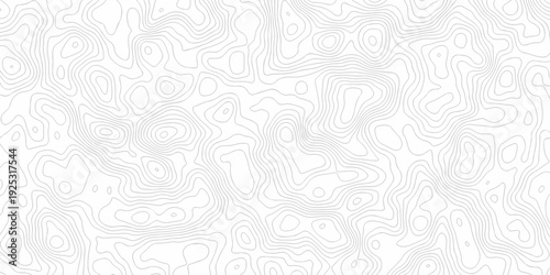 Minimal topography map area vector topo paper lines. Topographic contour lines grid map pattern design. Geographic mountain relief. Contour maps. Topo contour paper map design.