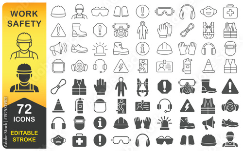 Work Safety Training Icon Collection