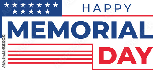 Happy memorial day vector design