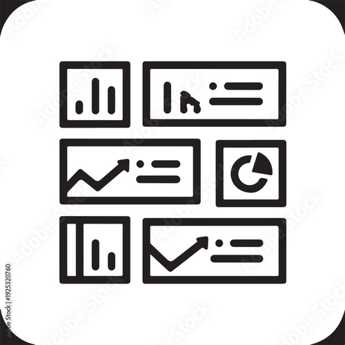 Collection of mathematical and statistical function icons on a calculator interface Vector