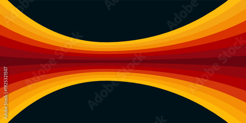 Abstract background of rainbow groovy Wavy Line design in 1970s Hippie Retro style. Vector pattern ready to use for cloth, textile, wrap and other.