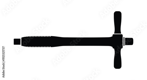 A stark black silhouette of a faucet handle showcasing its streamlined design and functional form silhouette high quality