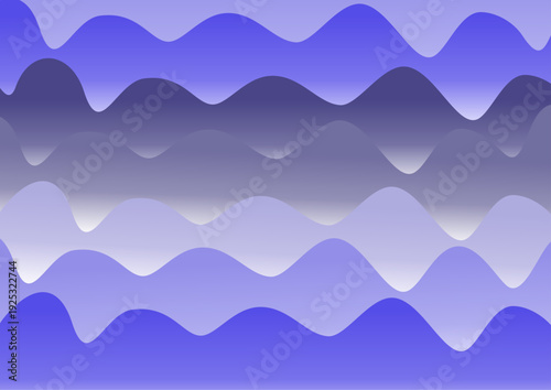 Multiple layers of blue waves, the ocean in its calm and stormy moments, deep gradients that add depth to the composition, ideal for more relaxed backgrounds for themes about marine life, meditation