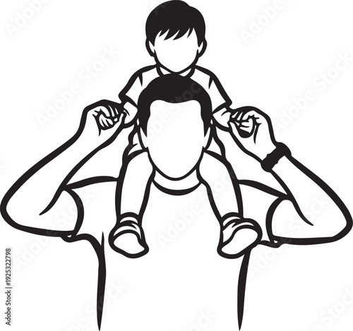 A person carrying another child on their back in a piggyback position