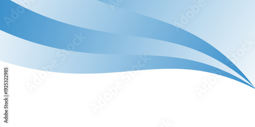 Clean abstract vector background featuring gentle light blue flowing wave layers against a crisp white space. illustration eps10