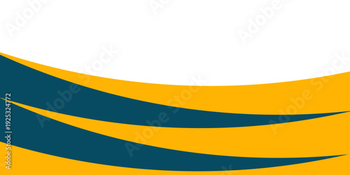 PrintaModern abstract vector background featuring flowing teal and vibrant yellow wave layers against a clean white backdrop.