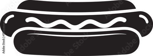 Classic hot dog in a soft bun with detailed condiment texture