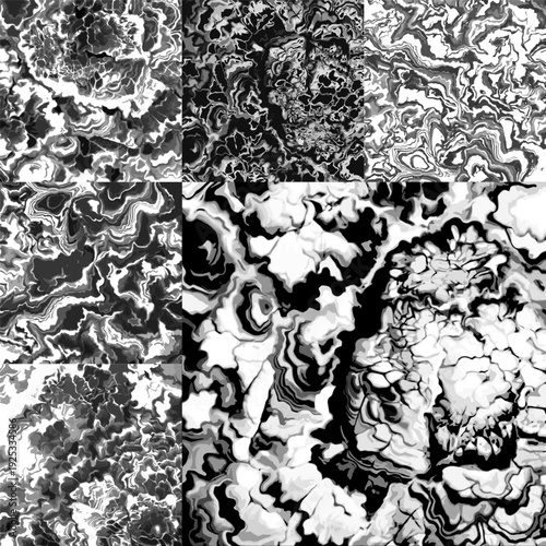 Grunge style artistic background. Black and white stone texture pages set universal use