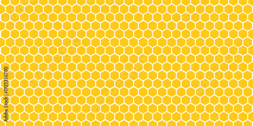 abstract simple yellow honeycomb pattern can be used background.