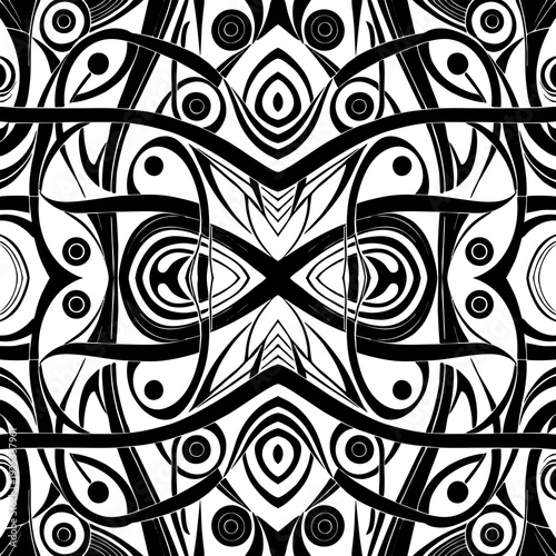 simple seamless abstract black and white pattern, texture
