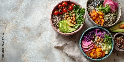 Wallpaper Mural Healthy food flat lay Torontodigital.ca