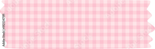  Light Pink Gingham Check Masking Tape Sticker