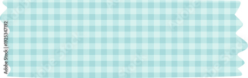  Mint Gingham Check Masking Tape Sticker