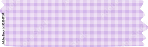  Purple Gingham Check Masking Tape Sticker
