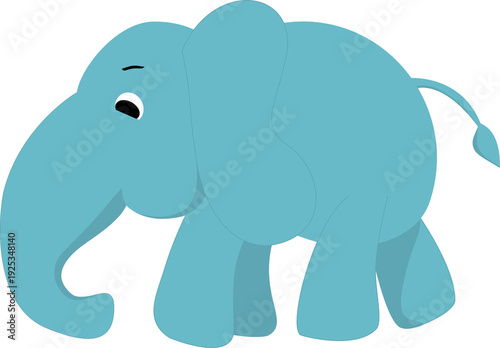 The baby blue elephant cartoon