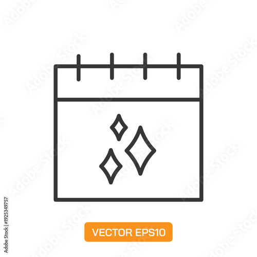 Weather Calendar line icons- Mini collection and editable stroke series icon