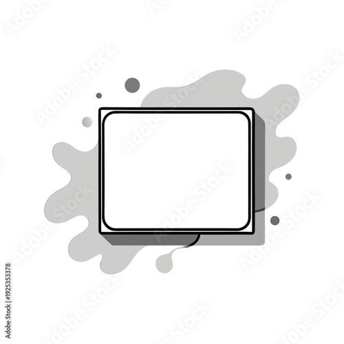 Clean white powder splash forming rectangular frame with copy space on transparent background, abstract dust burst border, minimal cosmetic texture design element for modern branding and advertising u