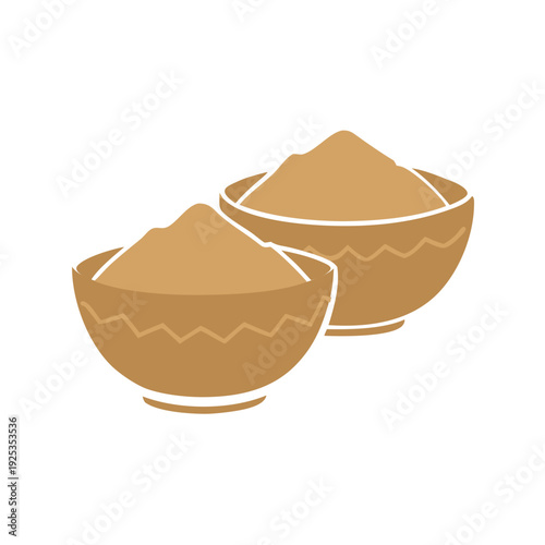 Decorative Wooden Bowls Filled with Herbal Powders on Rustic Background – Natural Ayurveda Ingredients, Organic Spices, Traditional Medicine Concept, Wellness and Holistic Healing Still Life