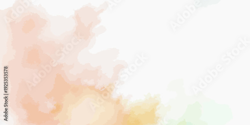 Soft Peach and Orange Watercolor Abstract Background with Copy Space