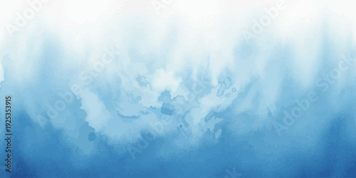 Abstract Blue Watercolor Background with Smooth Gradient Texture