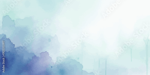 Abstract Blue and Purple Watercolor Wash Background Texture