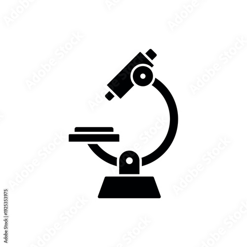 icon a laboratory microscope for scientific bacteria research, isolated against a clean background.