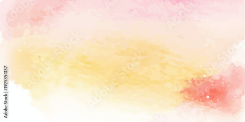 Soft Pastel Pink and Yellow Watercolor Gradient Abstract Background Texture