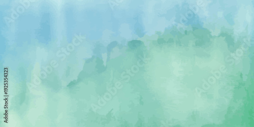 Soft Gradient Watercolor Texture Background in Blue and Green Tones