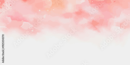 Soft Pink Peach Watercolor Abstract Background Texture with Copy Space