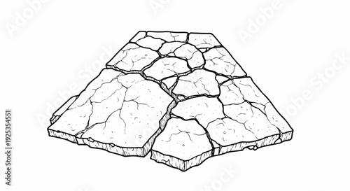 Cracked, dry earth forming abstract geometric shapes