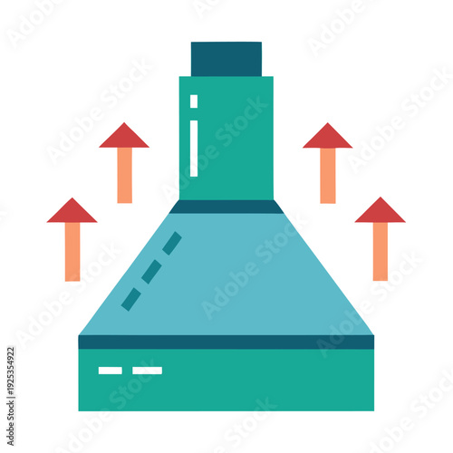 A fume hood with airflow arrows representing labor  