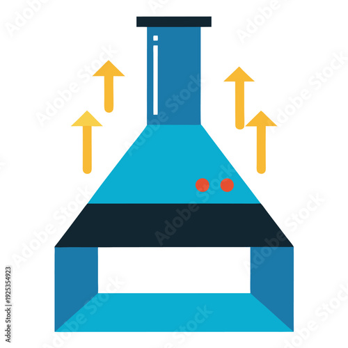 A fume hood with airflow arrows representing labor  