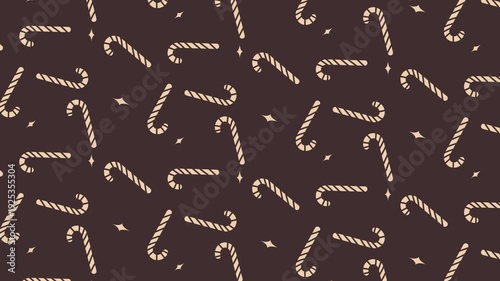 Seamless Christmas Candy Pattern | Animated Holiday Background