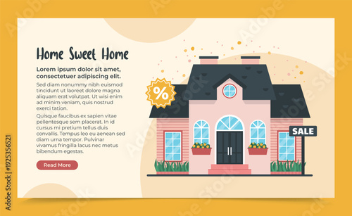 Home Sweet Home Real Estate Sale Banner