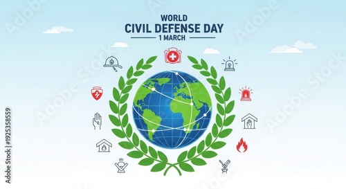 Global celebration of world civil defense day on march first