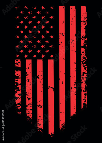 Remember Everyone Deployed Red Friday USA Flag Graphic.