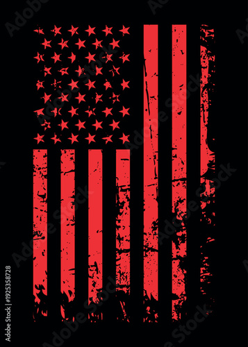 Remember Everyone Deployed Red Friday USA Flag Graphic.