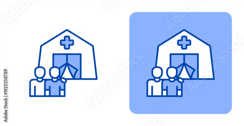 Crisis Shelter icon, with contrast background.