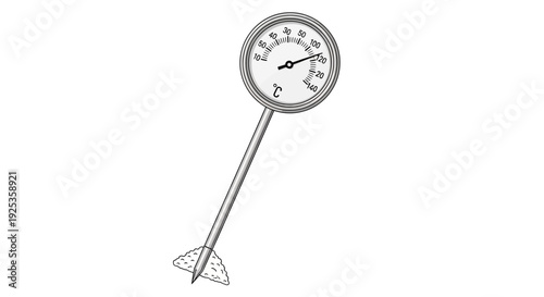 Food Thermometer with Dial Gauge for Cooking and Grilling
