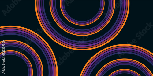 Abstract colorful 70s background vector. Vintage retro wallpaper with rainbow stripes and wavy lines. A 1970 color illustration suitable for posters, banners, decorative items and wall art.
