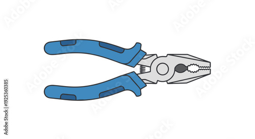 Blue handled needle nose pliers.