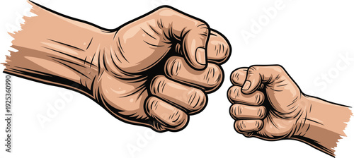 Fist bump illustration, unity gesture, solidarity artwork, respect symbol, friendship drawing, camaraderie graphic, teamwork design, greeting hands, monochrome style