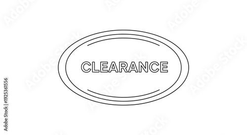 Clearance Sale Oval Stamp Icon - Retail Discount and Promotion Graphic