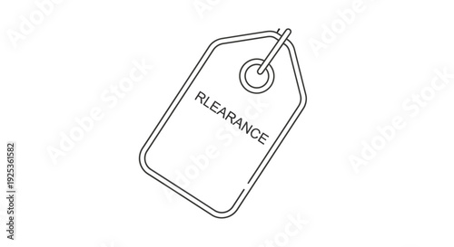Clearance Sale Tag - Price Reduction Label for Retail and Discount Shopping