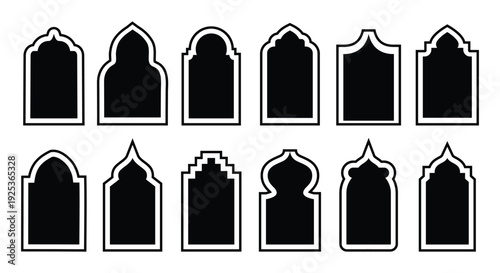 ramadan kareem set stylish frame.