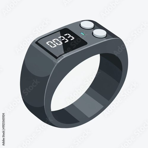 Smart watch with digital display screen.