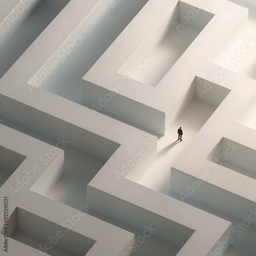 Business strategy leadership and decision making in complex white maze