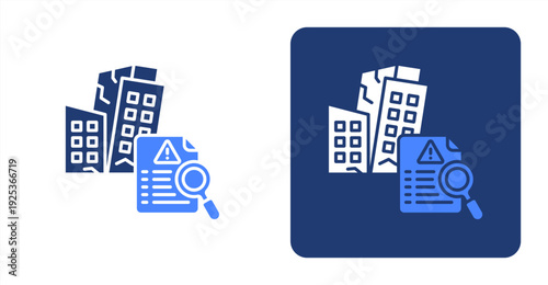 Damage Assessment icon, with contrast background.
